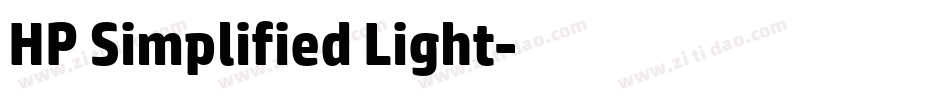 HP Simplified Light字体转换